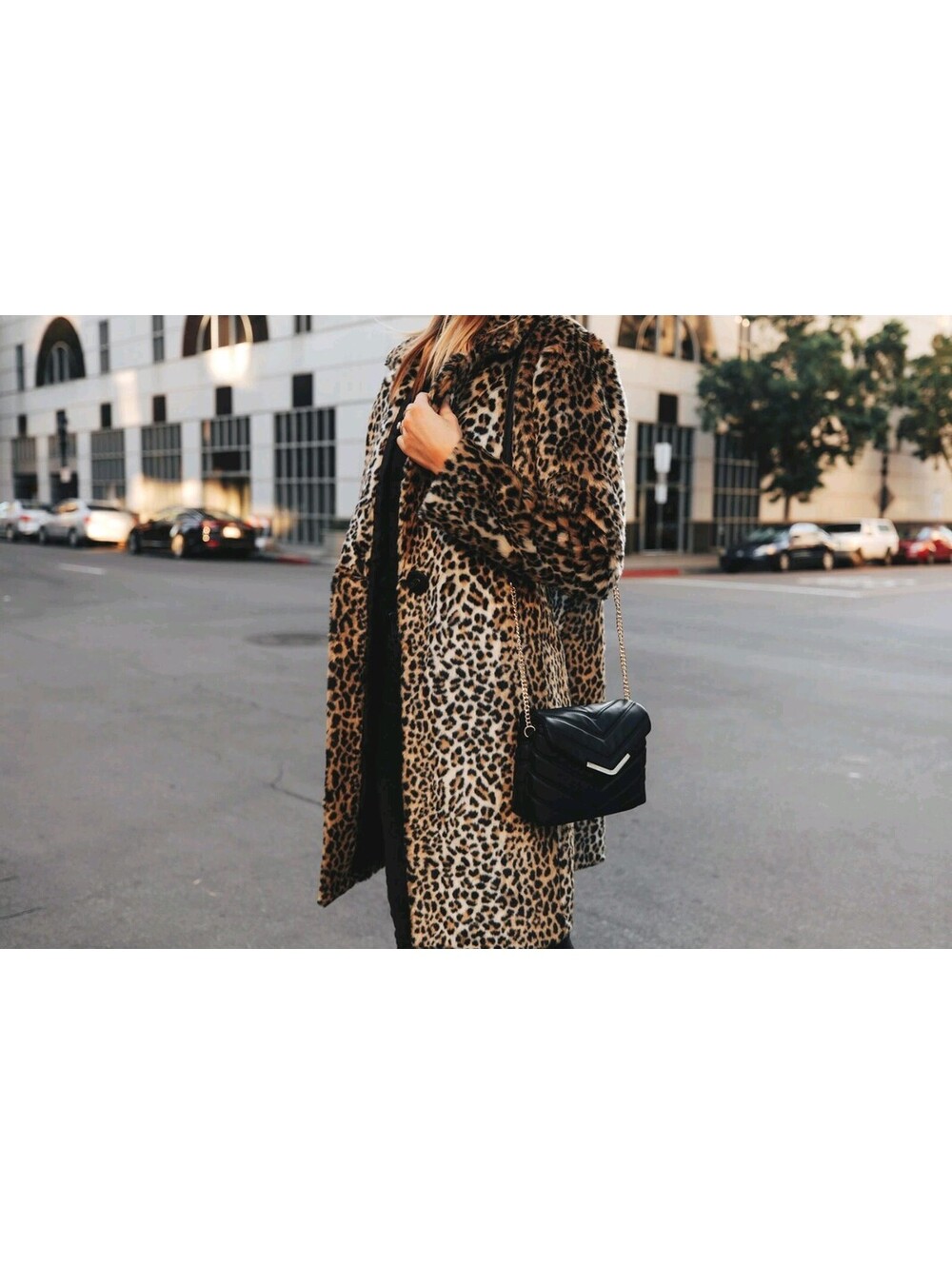 Express Leopard Print Fur Coat Full Long Ankle Trench Cheetah Womens XS X-Small